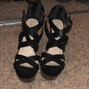 Black and Brown wedges